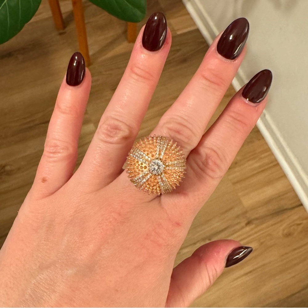 Pharaoun Pink Sea Urchin Cocktail Ring | NEW - Picture 4 of 8